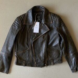 Bershka Genuine Leather Jacket Medium
